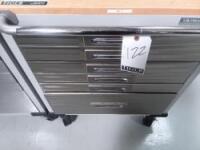 6 Drawer Cart on Wheels w/ Wood Top H 35.5in x L 28in x D 18in