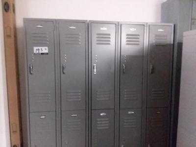 2 Sections of Lockers (1) section 8 Lockers Overall Measurement H 78in x L 48in x D 12in (2) section 10 Lockers H 78in x L 60in x D 12in