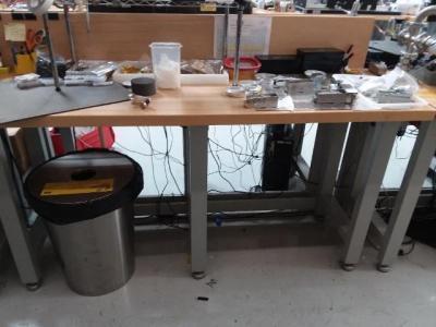 Lot of 2 Lab Tables H 38in x L 72in x D 25inincludes (1) Antec Computer & ASUS 24in Monitor.