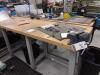 Lot of (3) Lab Tables Only w/ (1) Table Top Vise Only & (2) Steno Style Chairs