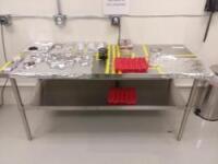 Lot of (3 )Stainless Steel Lab Tables Only 36in H x 72in L x 30in D