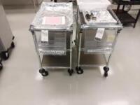 (2) Stainless Steel Carts on Wheels