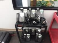 Lot of (9) Polycom Telephones Cart Notincluded