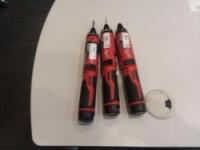 Lot of (3) Milwaukee Cordless Screwdrivers No Charger