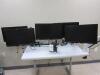 Lot Consisting Of (6) Acer S231HL bid 23in Widescreen Ultra-Slim LED Monitors - Black, Mounted on, (3) SIIG Articulating Dual Monitor Desk Mounts, 13in to 27in
