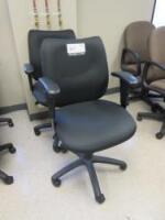 Black Polyester Task Chairs w/ Arms