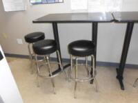 Lot Consisting Of (3) Breakroom Stools, (1) Table, 24in X 42in X 42in