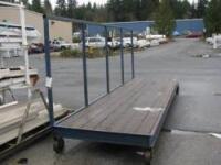 Metal Framed Material Cart w/ Wood Deck