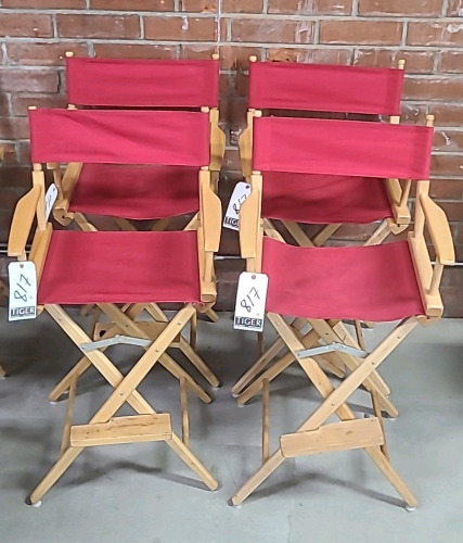 Red Director's Chairs - Tall