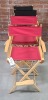 Red and Black Director's Chairs - Tall