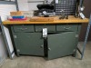 Three Drawer Cabinet Workbench w/Hardwood Top