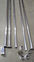 Aluminum Handrails / Square Floor Flanges
