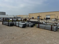 (7) Racks Assorted Pipe, Threaded Pipe & Square Tubing