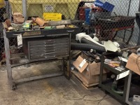 Desk, Cart, Cabinets & Assorted Parts