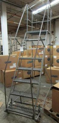Rolling Steel Warehouse Ladder