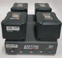 Anton Bauer Quad Charger w/Batteries
