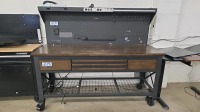 Industrial Metal and Wood Workbench