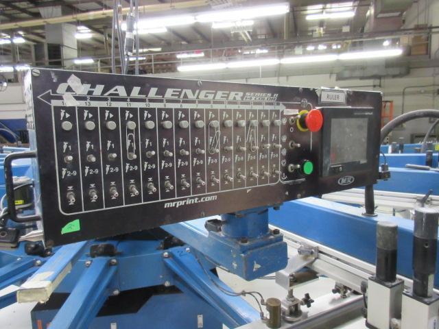 M & R Challenger II 14 Head Inline Automatic Screen Printing Press
