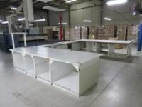 Dryer End Unit Folding/Work Station Consisting Of (1) 2ft x 10ft x 3ft End Table
