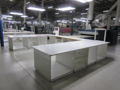 Dryer End Unit Folding/Work Station Consisting Of (1) 2ft x 10ft x 3ft End Table