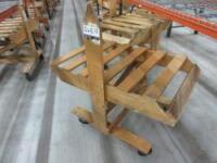 Custom Wood Heavy Duty Embroidery/Print Staging Carts