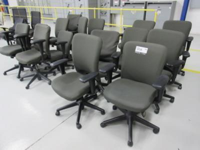 Haworth Office Task Chairs-Olive