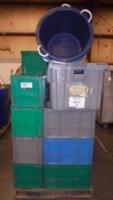 Lot (50) Assorted Plastic Storage Crates