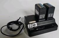 Sony BC-U2A Dual Charger w/Sony BP-U60 14.4 V 56Wh Batteries