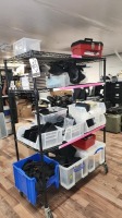 Storage Rack w/AV Content and Misc