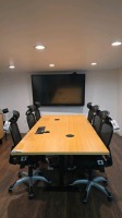 Adjustable Conference Table w/Ergonomic Mesh Swivel Chairs