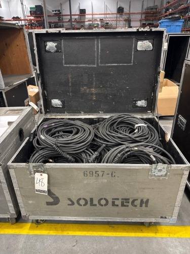 Road Case w/ Assorted Cables