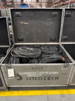 Rolling Road Case w/ Assorted Cables