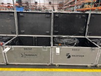 (2) Rolling Road Cases w/ Assorted Cables