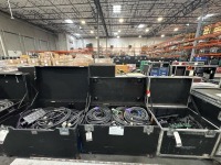 Assorted Cables, Adapters, Panels, Extensions, & Road Cases