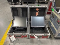 (3) Elo Touch Screen Solutions Monitors w/ Cases