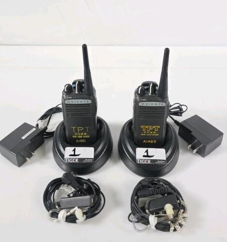 Motorola CP185 Two Way Radios w/Chargers, Lot (2)