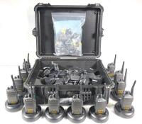 Motorola CP185 Two Way Radio Kit w/Case, Lot (12)