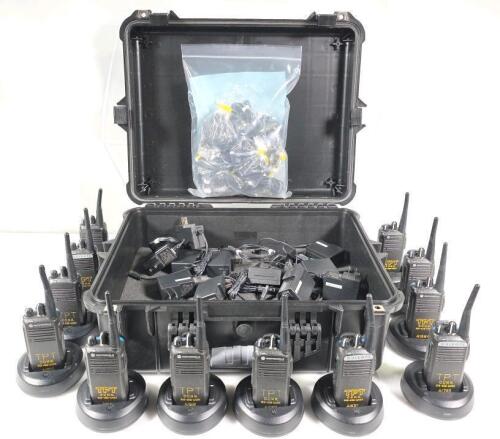 Motorola CP185 Two Way Radio Kit w/Case, Lot (12)
