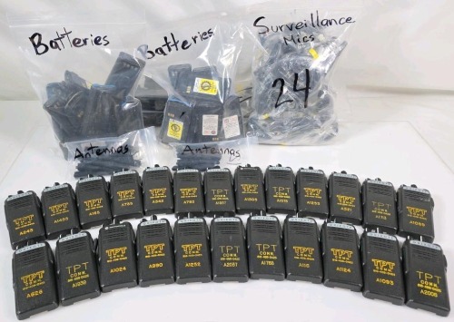 Motorola CP185 Two Way Radio Kit, Lot (24)