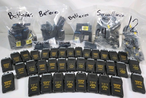Motorola CP185 Two Way Radio Kit, Lot (36)
