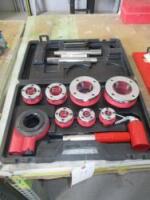 10PC Manual Ratchet Pipe Threader Kit Threading Dies Pipe Cutter & Wrenches