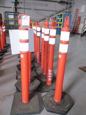 42 inch Orange Delineator Post and Base