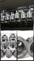 (8) Par 64 Snub Nose Stage Lights (Chrome)