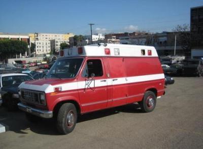1991 Ford Van Ambulance, VIN- 1FDJE34MOMHA67687, No Lights, No Transmission, PARTS VEHICLE