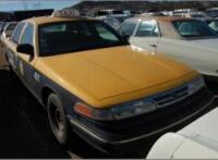 1997 Crown Vic, VIN- 2FALP71W2VX169231, Mileage- 297028, V8 Fuel Injected, Auto Trans, Taxi Paint, Tires Under 50%, Dash Is Cracked, Cloth Seats, Front Buckets And Rear Bench, Drivers Seat Upholstery Torn, Exterior Trim Is Worn, Factory AC