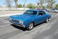 1967 Chevrolet Chevelle SS, VIN- 138177T11275, TRUE 138 CAR 5000 MILES SINCE BEAUTIFUL FRAME OFF RESTORATION COMPLETED 3 YEARS AGO. NON NUMBERS SS 402 MOTOR OUT OF A 71 CHEVELLE. MARINA BLUE WITH BLACK INTERIOR AFTERMARKET AIR SURPETINE BEL SET UP 18" AM