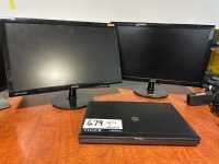 HP ProBook Laptop and (2) Monitors