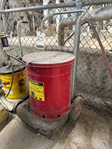 Justrite Oily Waste Can w/ Cart