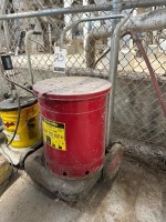 Justrite Oily Waste Can w/ Cart