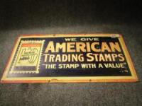 Vintage American Stamps Sign